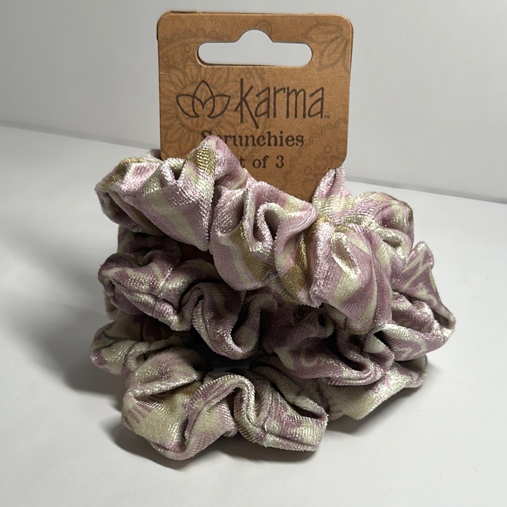 Karma Velvet Scrunchies - Lilac - 1064